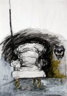 "Sans titre" technique mixte sur papier, 1993-95