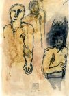 "Sans titre" technique mixte sur papier, 1995
