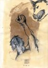 "Sans titre" technique mixte sur papier, 1995