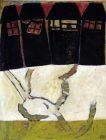 "Maisons" acrylique sur papier marouflé, 2001