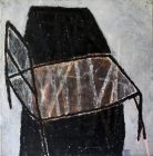 "Chaise" huile sur papier marouflée sur toile, 2002